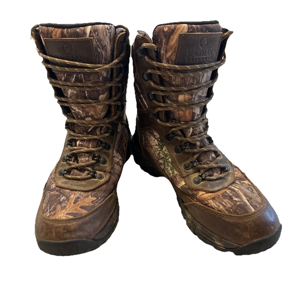 Magellan Boots Men’s Size 7.5 Camo Hunting Lace Up Outdoor Leather Waterproof